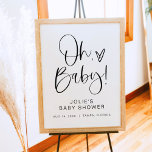 JOLIE Modern Boho Oh Baby Dusche Willkommen Poster<br><div class="desc">Dieses Babyduschenschild mit niedlichem,  handgeschriebenem Schriftart und modernem minimalistischem Design. Dieses Begrüßungszeichen eignet sich perfekt für eine geschlechtsneutrale minimale Babydusche oder für alle anderen geschlechtsneutralen Babyveranstaltungen.</div>