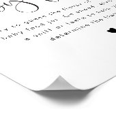 JOLIE Modern Boho Ratet The Baby Food Game Sign Poster (Ecke)