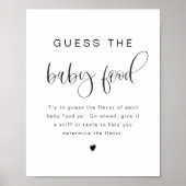 JOLIE Modern Boho Ratet The Baby Food Game Sign Poster (Vorne)