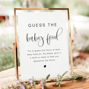 JOLIE Modern Boho Ratet The Baby Food Game Sign Poster
