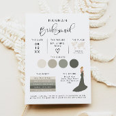 JOLIE Modern EDITABLE Bridesmaid Info Card Einladung