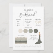 JOLIE Modern EDITABLE Bridesmaid Info Card Einladung (Vorderseite)