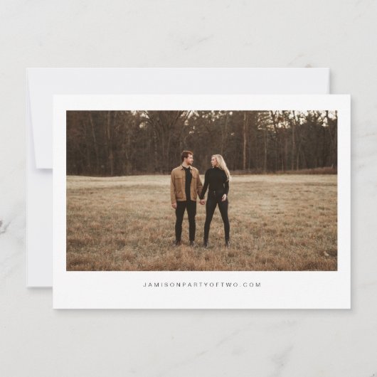 JOLIE Modern Minimalistisch Boho Foto Save the Dat Einladung (Rückseite)