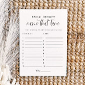 JOLIE Modern Name that Tunes Brautparty Game Einladung