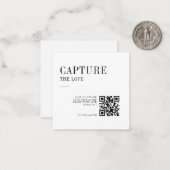 JOLIE Modern Share the Liebe QR Code Table Cards Mitteilungskarte (Vorderseite/Rückseite Beispiel)