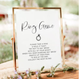 JOLIE Modernes Minimalistisch Ring Brautparty Game Poster