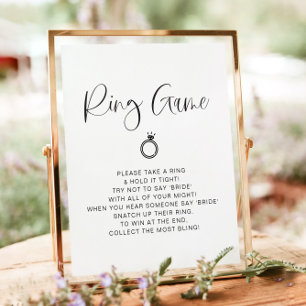 JOLIE Modernes Minimalistisch Ring Brautparty Game Poster