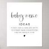 JOLIE Modernes Minimalistisches Baby Name Ideas Ga Poster (Vorne)