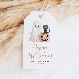 JOLIE Pumpkin Cat Ghost Happy Halloween Leckerei Geschenkanhänger