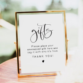 JOLIE Simple Typografy Unpacked Gifts Table Poster