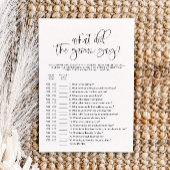 JOLIE Was hat der Groom gesagt Brautparty Game? Einladung