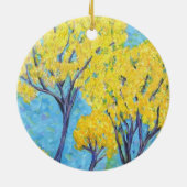 Jolies gelber Baum Keramikornament (Hinten)