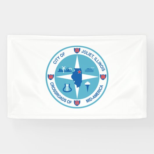 Joliet-Flagge (Illinois) Banner (Horizontal)