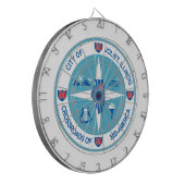 Joliet-Flagge (Illinois) Dartscheibe (Vorderseite Links)