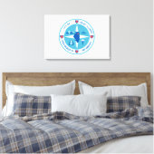 Joliet-Flagge (Illinois) Leinwanddruck (Insitu (Schlafzimmer))