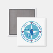 Joliet-Flagge (Illinois) Magnet (Vorderseite/Rückseite)