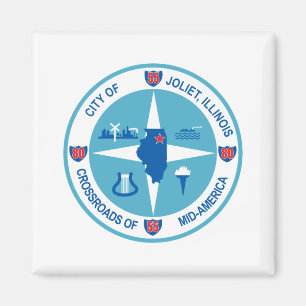 Joliet-Flagge (Illinois) Magnet