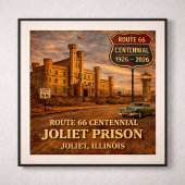 Joliet-Gefängnis Chicago Route 66 Poster