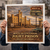 Joliet-Gefängnis Chicago Route 66 Poster