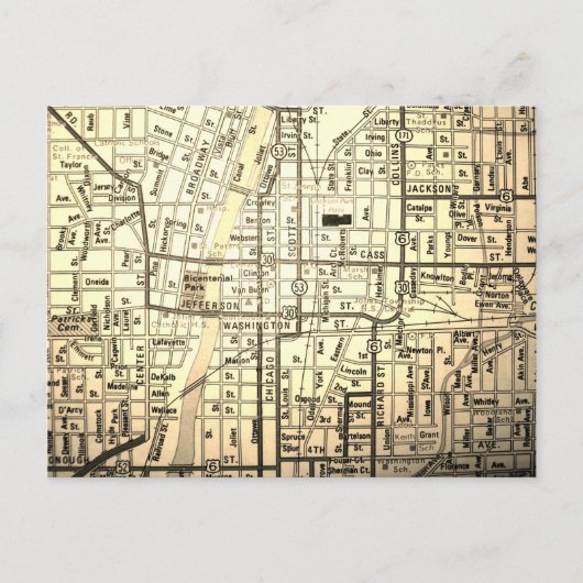 Joliet, IL Vintage Karte (Vorderseite)