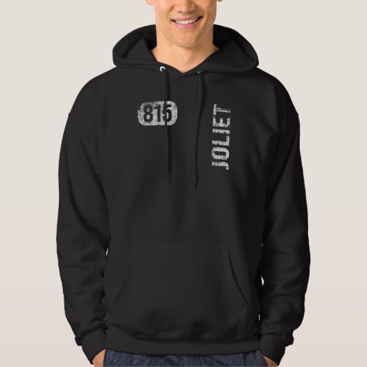 Joliet Illinois 815 Area Code Vintag Retro Hoodie (Vorderseite)