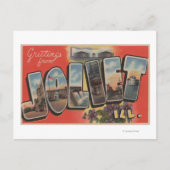 Joliet, Illinois - Großbuchstaben - Szenen 2 Postkarte (Vorderseite)