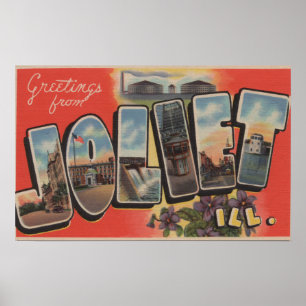 Joliet, Illinois - große Buchstabe-Szenen 2 Poster