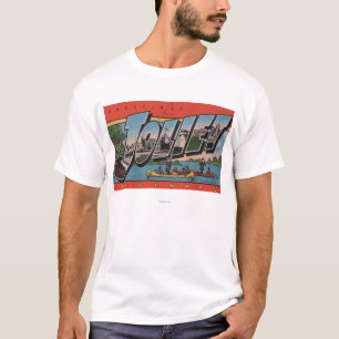 Joliet, Illinois - große Buchstabe-Szenen T-Shirt