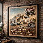 Joliet Illinois Route 66 Abschleppdienst Poster
