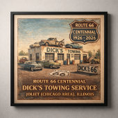 Joliet Illinois Route 66 Abschleppdienst Poster
