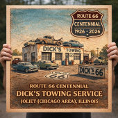Joliet Illinois Route 66 Abschleppdienst Poster