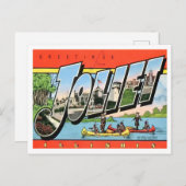 Joliet, Illinois Vintag Big Letters Postcard Postkarte (Vorne/Hinten)