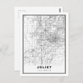 Joliet Map Postkarte (Vorne/Hinten)