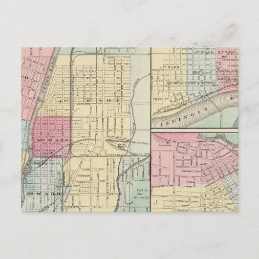Joliet, Peru und Freeport Postkarte (Vorderseite)