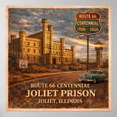 Joliet Prison Chicago Route 66 Poster (Vorne)