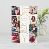 Jolite Quote Gold White Typografy Foto Weihnachten (Stehend Vorderseite)