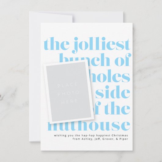 Jolliest Bunch Holiday Tradition Portrait Front Einladung (Vorderseite)