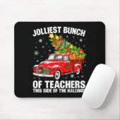 Jolliest Bunch Of Teacher Red Truck Christmas Xmas Mousepad (Mit Mouse)