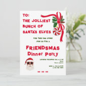 Jolliest Bunch Weihnachtsurlaub Friendsmas Party Einladung (Stehend Vorderseite)