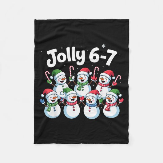 Jolly 6 7 Six Seven Meme Christmas Women Men Kids Fleecedecke (Vorderseite)