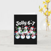 Jolly 6 7 Six Seven Meme Christmas Women Men Kids Karte (Gelbe Blume)