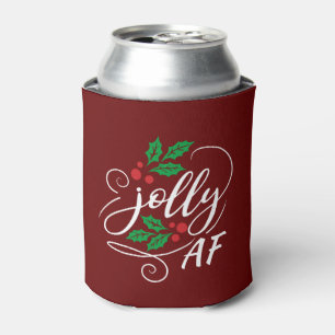 Jolly AF Christmas Beer Drink Spaß Red Dosenkühler