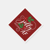 Jolly AF Christmas Party Cocktail Drink Spaß Serviette (Ecke)