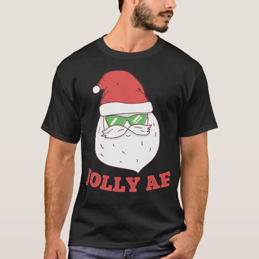 Jolly Af Cool Santa T-Shirt (Vorderseite)