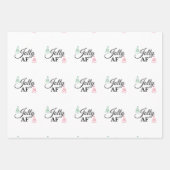 Jolly AF Funny Christmas Set Geschenkpapier Set (Vorderseite 2)