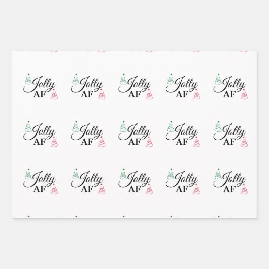 Jolly AF Funny Christmas Set Geschenkpapier Set (Vorderseite 2)