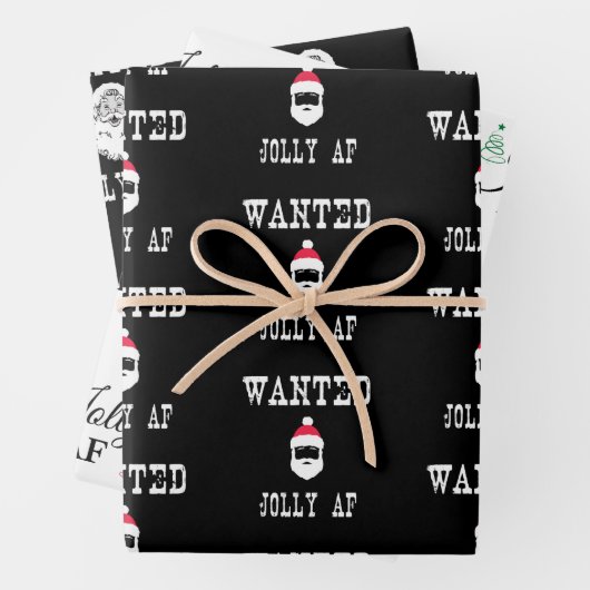 Jolly AF Funny Christmas Set Geschenkpapier Set (Beispiel)