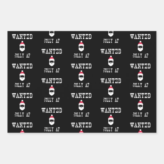 Jolly AF Funny Christmas Set Geschenkpapier Set (Vorderseite)