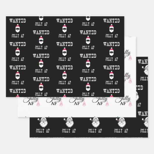 Jolly AF Funny Christmas Set Geschenkpapier Set (Set)