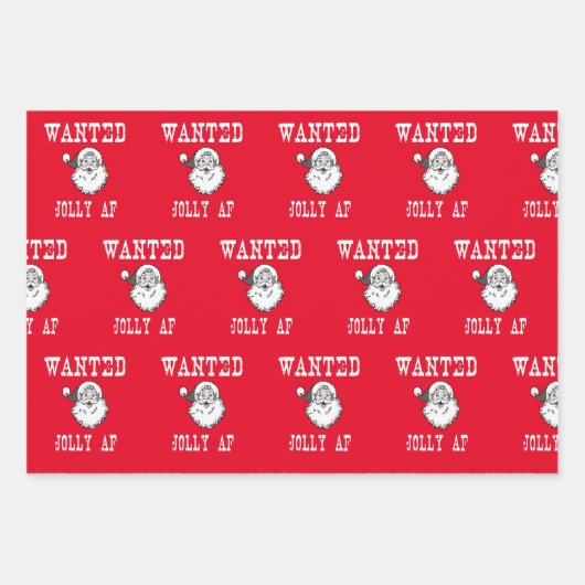 Jolly AF Funny Christmas Set Wrapping Paper Sheets Geschenkpapier Set (Vorderseite 3)
